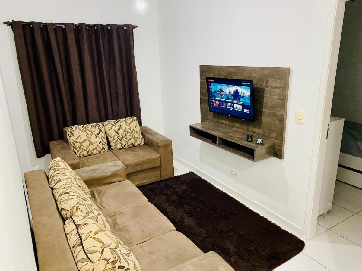 Lindo Flat na Praia da Ocian - Praia Grande Bagian luar foto
